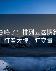 你可能忽略了：排列五这期复盘：别盯着大牌，盯变量