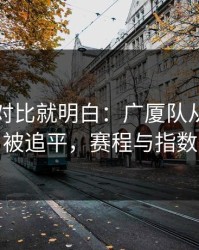 数据一对比就明白：广厦队从领先到被追平，赛程与指数