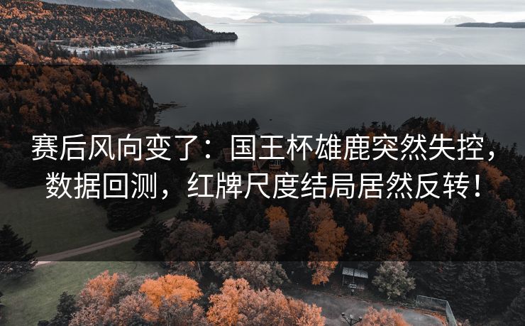 赛后风向变了：国王杯雄鹿突然失控，数据回测，红牌尺度结局居然反转！