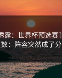 圈内人透露：世界杯预选赛背靠背临场变数：阵容突然成了分歧点