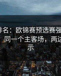 别只看排名：欧锦赛预选赛强强碰撞+排列三：同一个主客场，两边都在提示